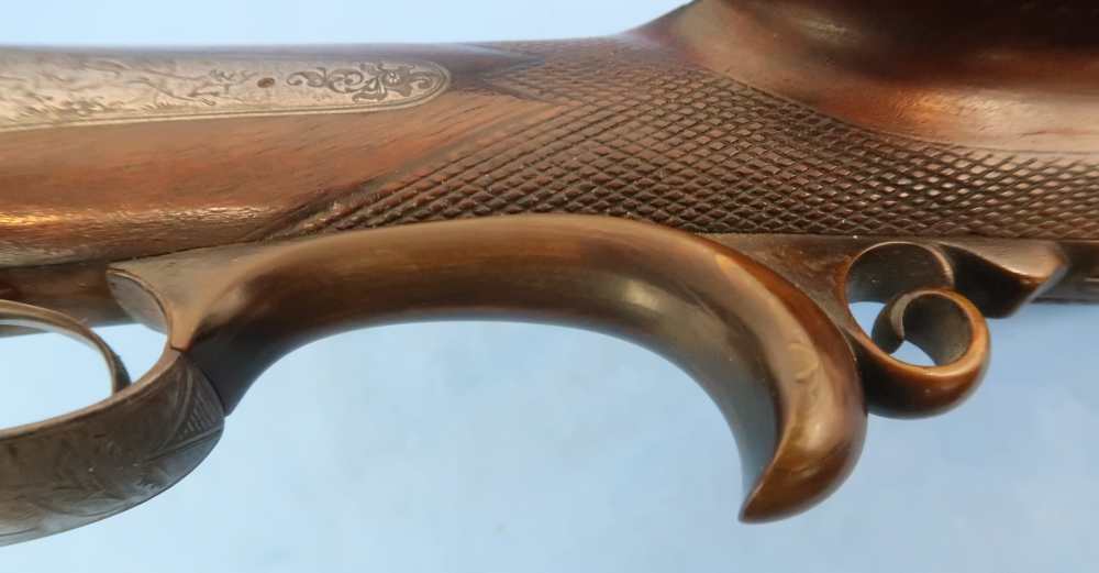 German Combination Shotgun-Rifle Guild Era Back Action Engraved Gold Inlay -img-10