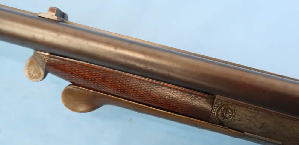 German Combination Shotgun-Rifle Guild Era Back Action Engraved Gold Inlay -img-16