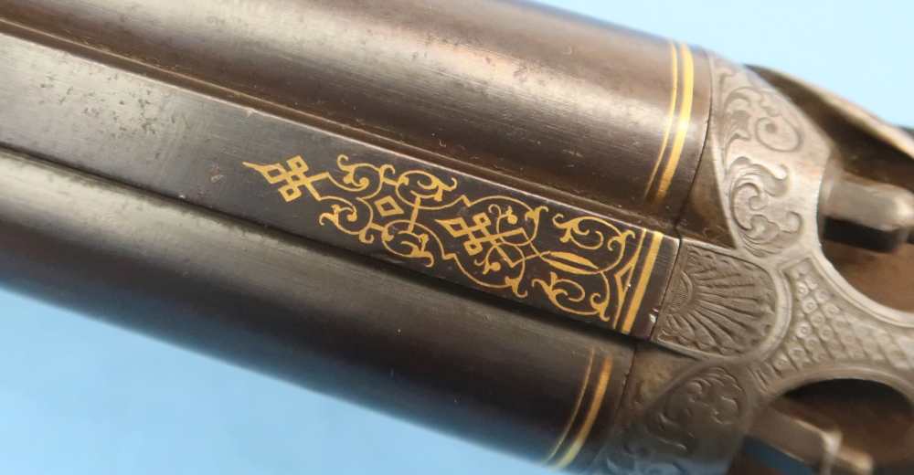 German Combination Shotgun-Rifle Guild Era Back Action Engraved Gold Inlay -img-66