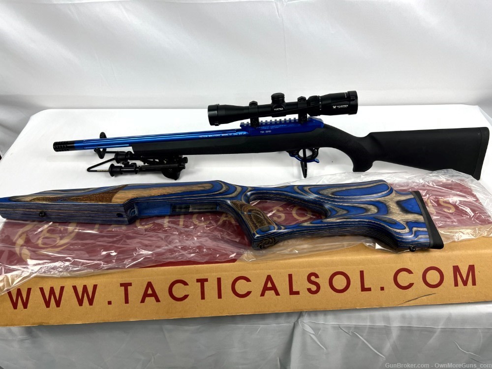 Tactical Solutions X-Ring Rifle (Blue) with Vortex Crossfire 2-7x32 Scope-img-2