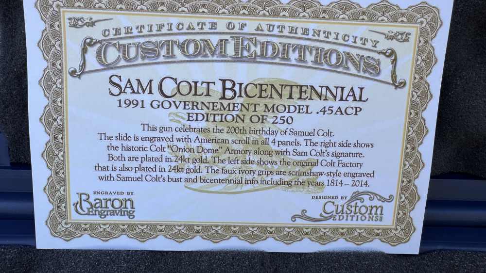 Colt 1911 Sam Colt Bicentennial 1/250 -img-10