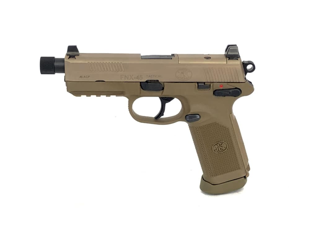 NIB FN FN-X Tactical .45acp DA/SA Pistol in FDE w/ Night Sights 2X15rd Mags-img-5