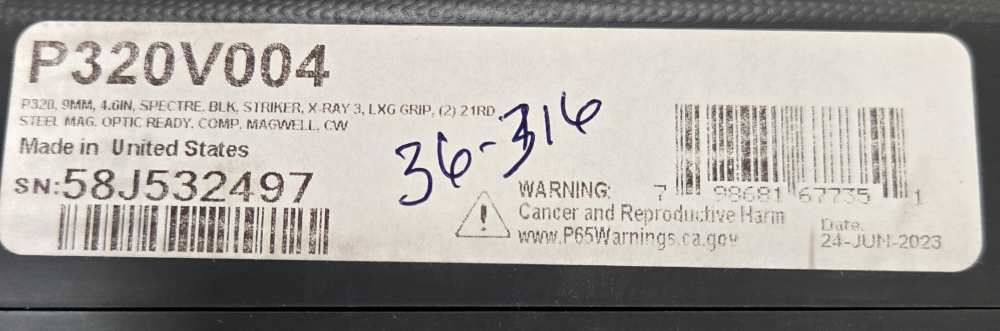Sig Sauer Custom Works 320 Spectre Comp 9mm 4.6" barrel NIB 36-316-img-4