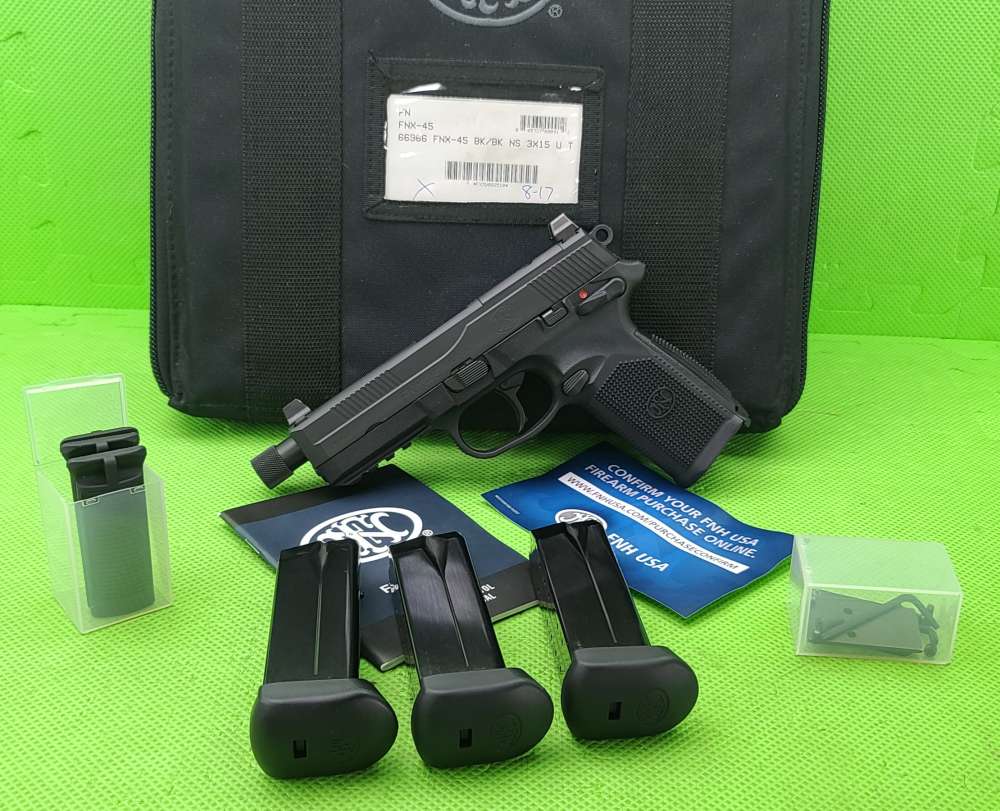 FNH FNX-45 TACTICAL 45 ACP FN * OPTIC READY * 3 15-ROUND MAGS * THREADED BL-img-0