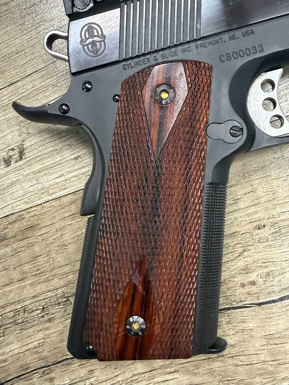 CYLINDER AND SLIDE C&S ULTRA RARE TARGET 1911 9MM SERIAL#33 PISTOL REDUCED!-img-9