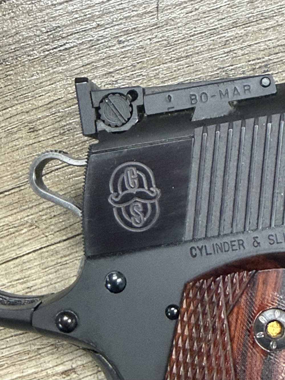 CYLINDER AND SLIDE C&S ULTRA RARE TARGET 1911 9MM SERIAL#33 PISTOL REDUCED!-img-10