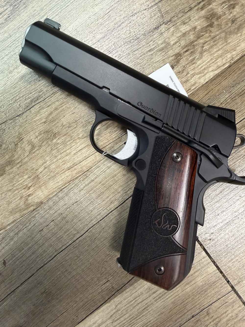 DAN WESSON 1911 GUARDIAN 9MM MATCH BOBTAIL NIGHT SIGHTS LNIB NR!-img-1
