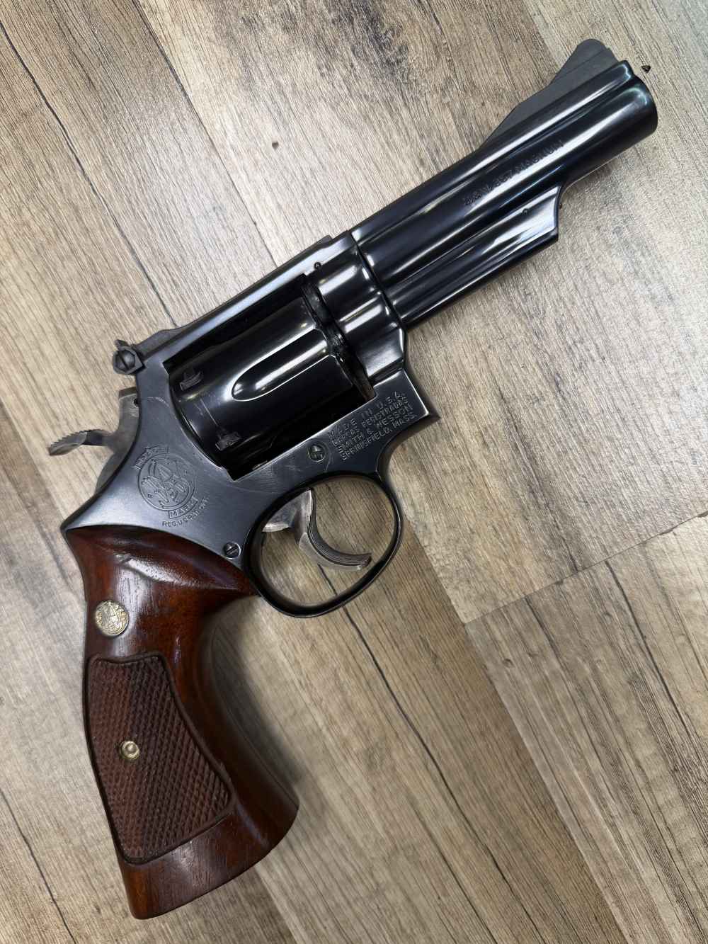 NICE VINTAGE S&W SMITH & WESSON 19-3 .357 MAG REVOLVER TARGET HAMMER & TRIG-img-0