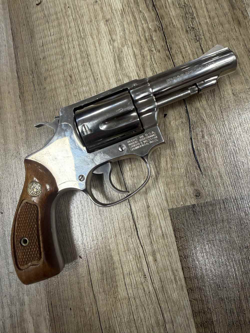 VINTAGE S&W 36-1 NICKEL 3" REVOLVER SMITH AND WESSON 1981 NR! NICE!-img-5