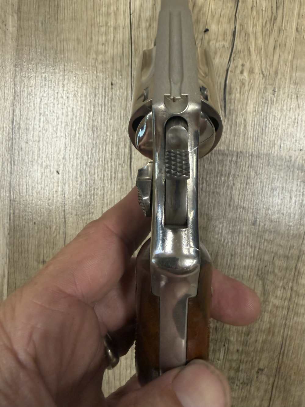 VINTAGE S&W 36-1 NICKEL 3" REVOLVER SMITH AND WESSON 1981 NR! NICE!-img-11