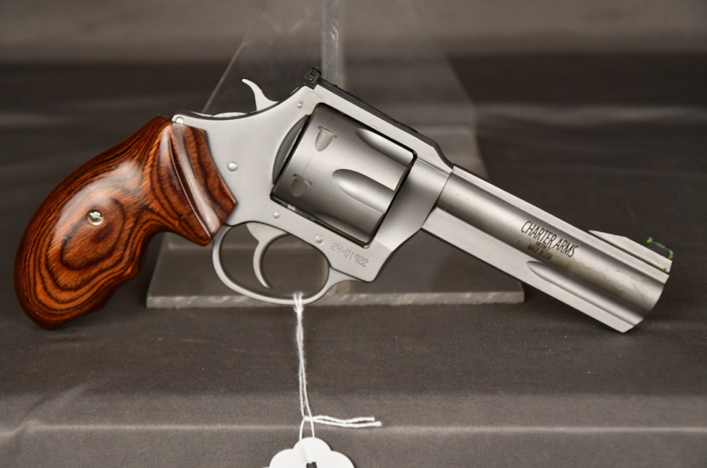 Charter Arms Professional VI, .357 mag, 4.2", 6-rnd, stainless, walnut grip-img-1