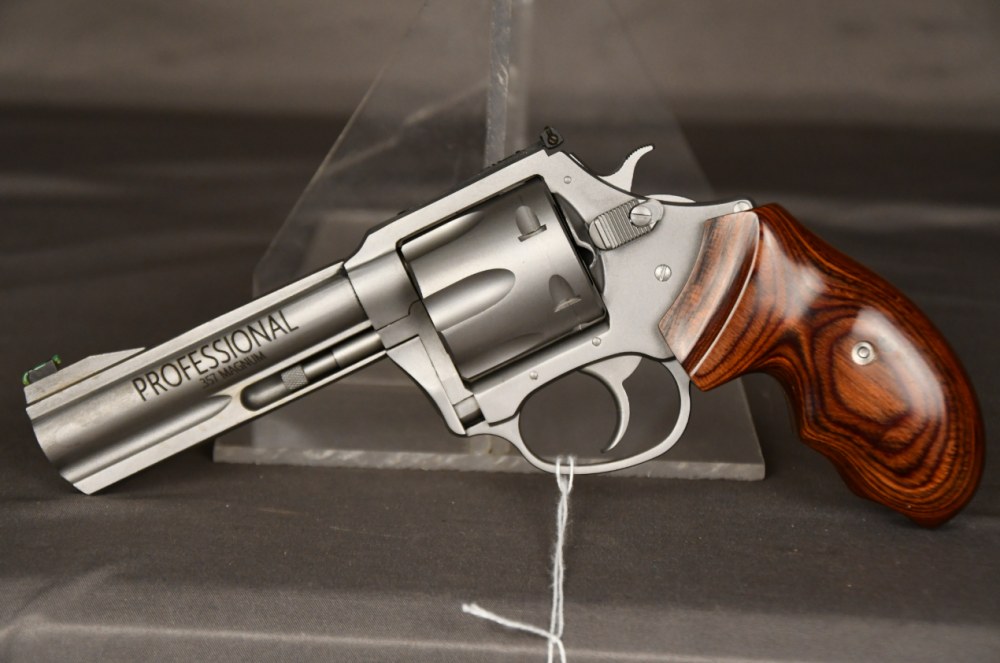 Charter Arms Professional VI, .357 mag, 4.2", 6-rnd, stainless, walnut grip-img-0