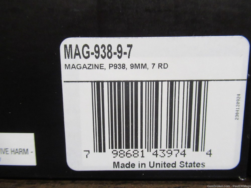 3 Sig Sauer 9mm 7rd P938 Stainless Magazines NEW mags-img-3