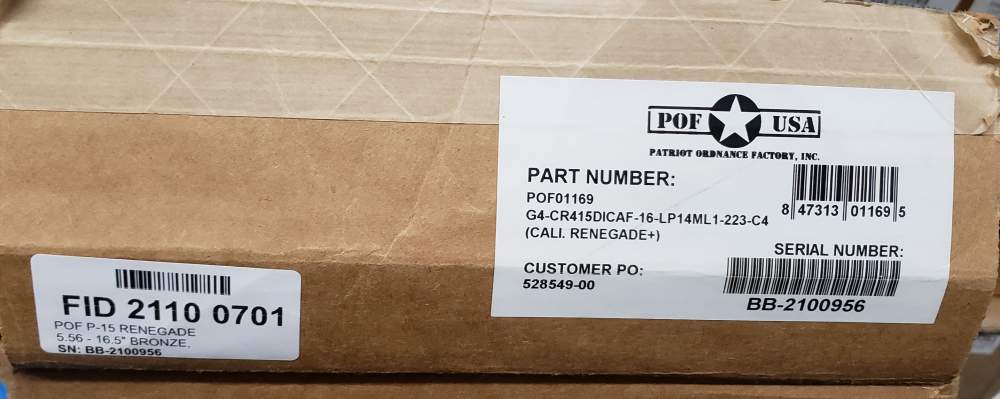 POF USA P15 Renegade+ 5.56 16.5in burnt bronze finish barrel CA LEGAL 01169-img-22