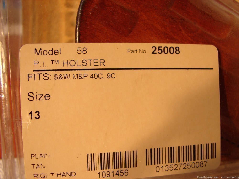 S&W M&P 40C OR 9C HOLSTER BY BIANCHI RIGHT HAND MODEL 58 WITH BOX-img-0