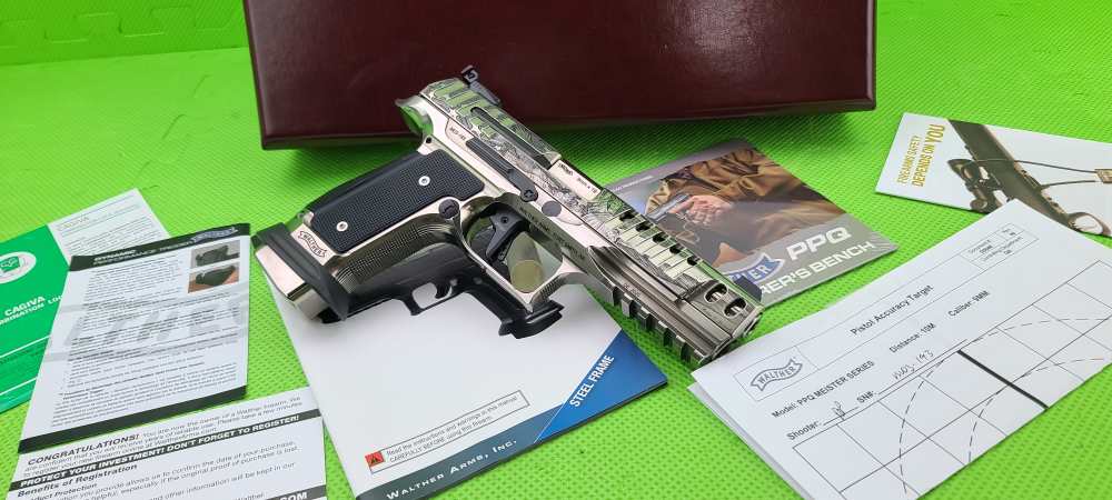 WALTHER PPQ Q5 MATCH 9MM * PATRIOT ENGRAVED * MEISTER SERIES LIMITED -img-1