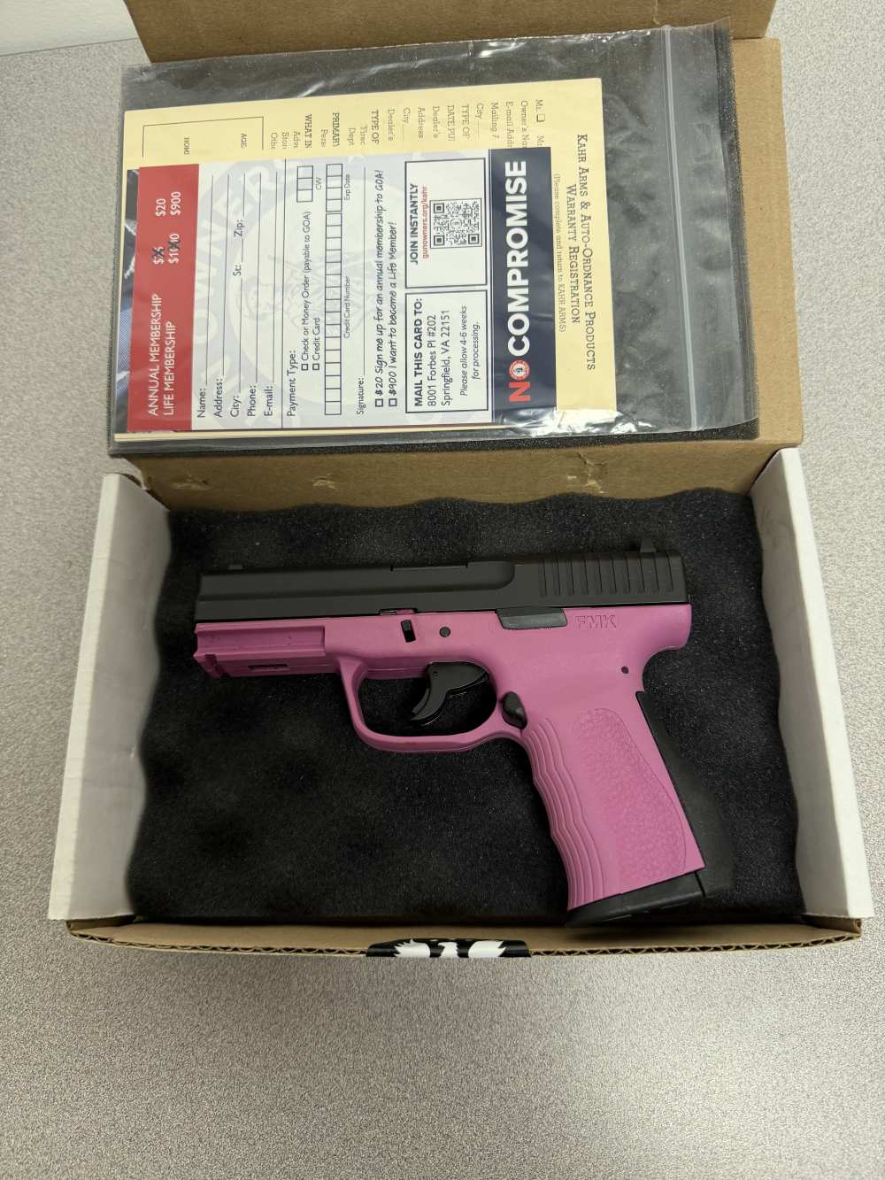 FMK 9C1 G2, 9mm, 4”, Pink Finish, 10 Rds-img-0