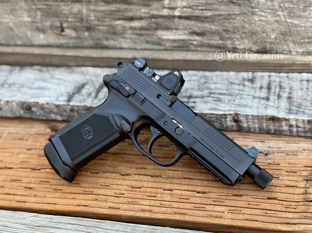 FN FNX-45 Tactical Black .45 ACP W/ RM06 3.25 MOA RMR 15 Round 66966-img-1