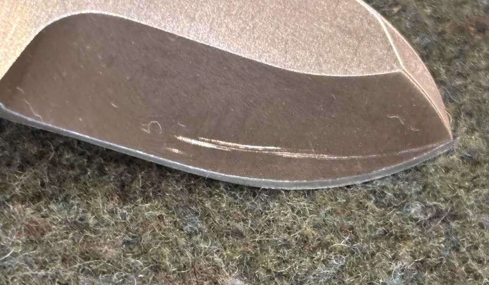 Used - Swedish WESN Knife - Model: Microblade - Bronze D2 Blade - White G10-img-10
