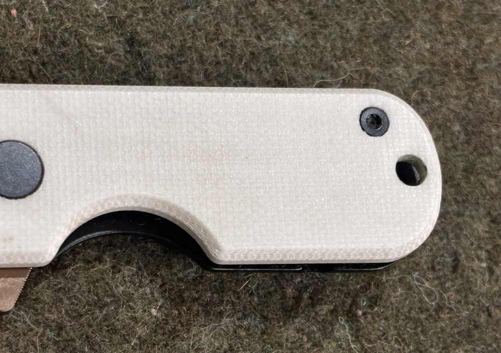 Used - Swedish WESN Knife - Model: Microblade - Bronze D2 Blade - White G10-img-4