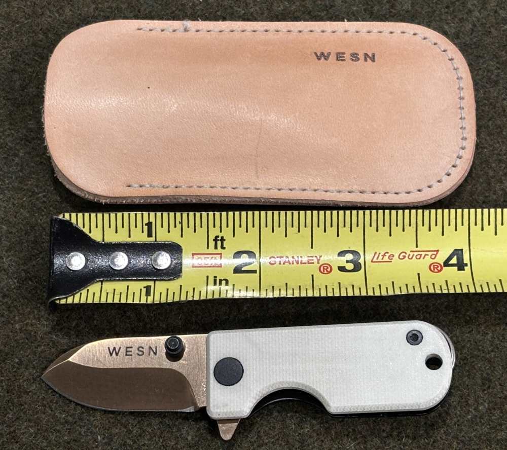 Used - Swedish WESN Knife - Model: Microblade - Bronze D2 Blade - White G10-img-1