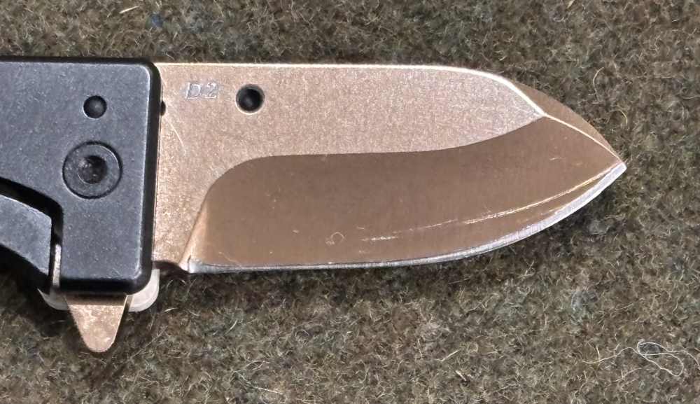 Used - Swedish WESN Knife - Model: Microblade - Bronze D2 Blade - White G10-img-6