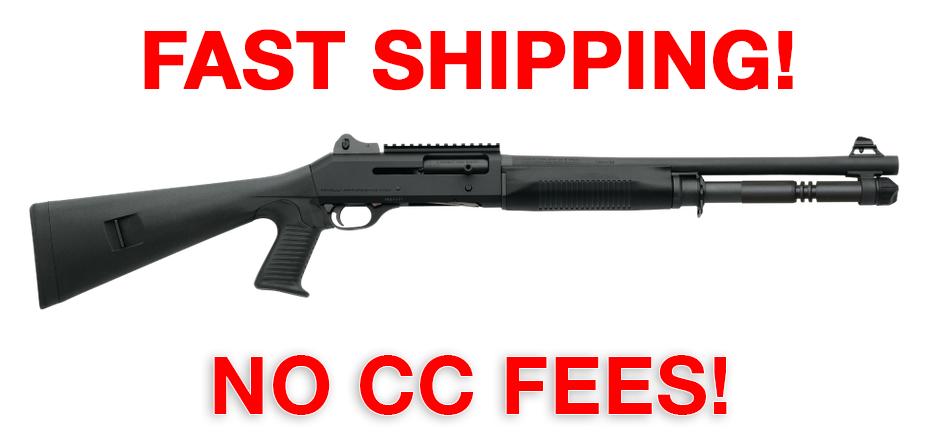 Benelli M4 Tactical 12 Gauge 3 " 5+1 Black Synthetic Pistol Grip 18.5"-img-0