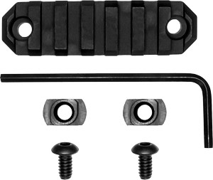 GROVTEC RAIL SECTION M-LOK - 3" 7 SLOT ALUMINUM BLACK-img-0