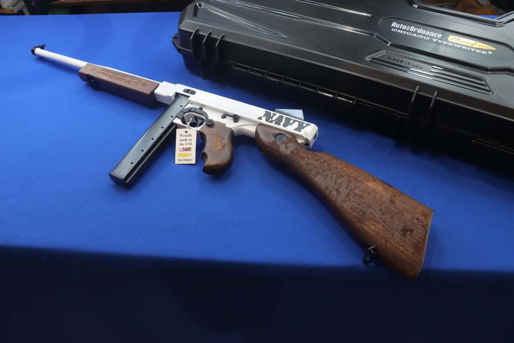 Auto Ordnance NAVY COMMEMORATIVE Thompson Rifle 45ACP 16" M1 1927 TOMMY GUN-img-0