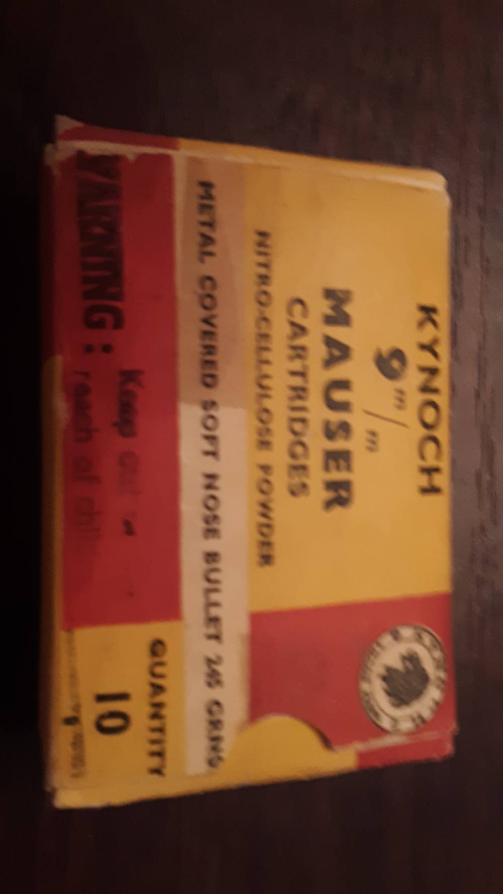 Kynoch 9mm Mauser ammunition ammo-img-0