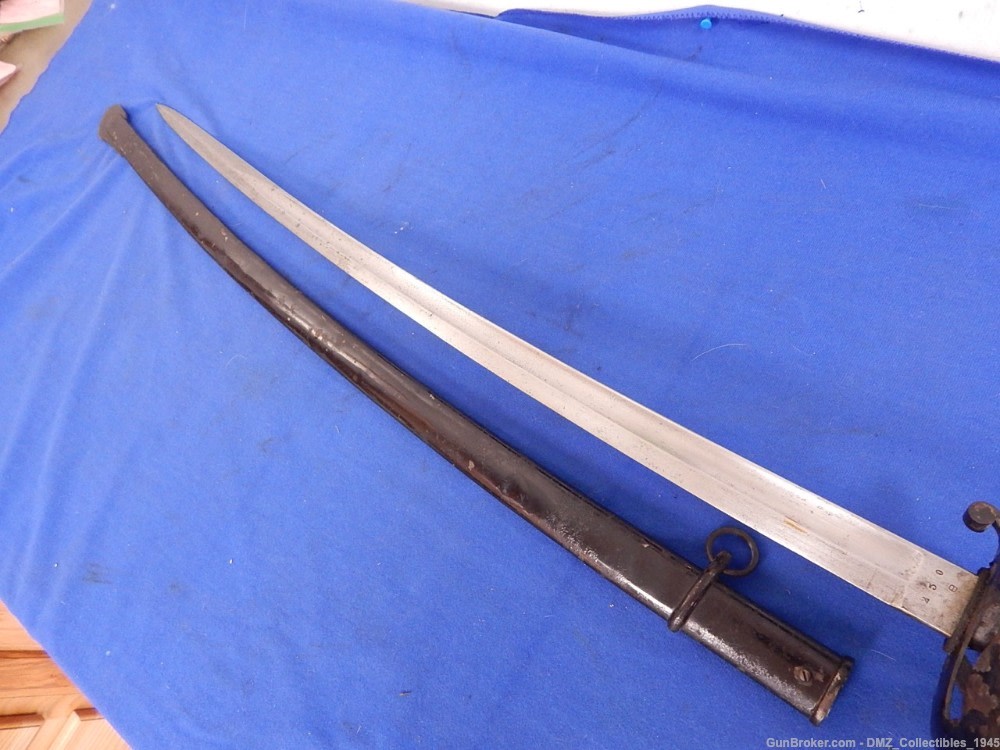 1860s-1910s Japanese Type 8 Cavalry Troopers Sword w/ Scabbard-img-6