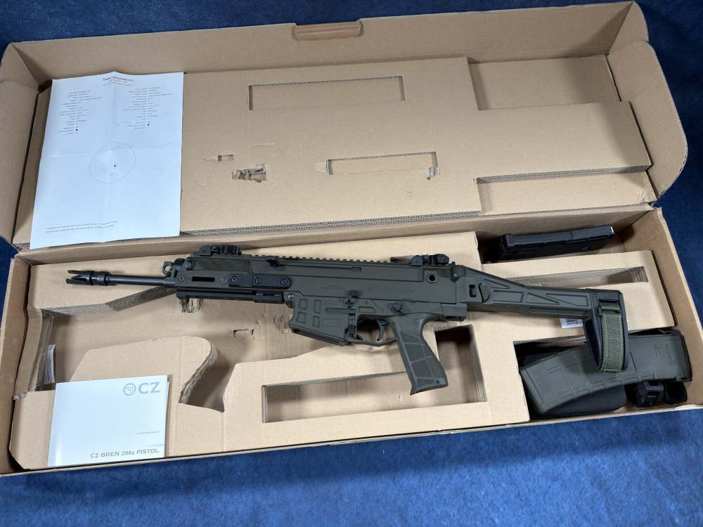 NIB Unfired Bren S2 MS 11” Barrel In Rare Factory OD Green Finish 5.56-img-14