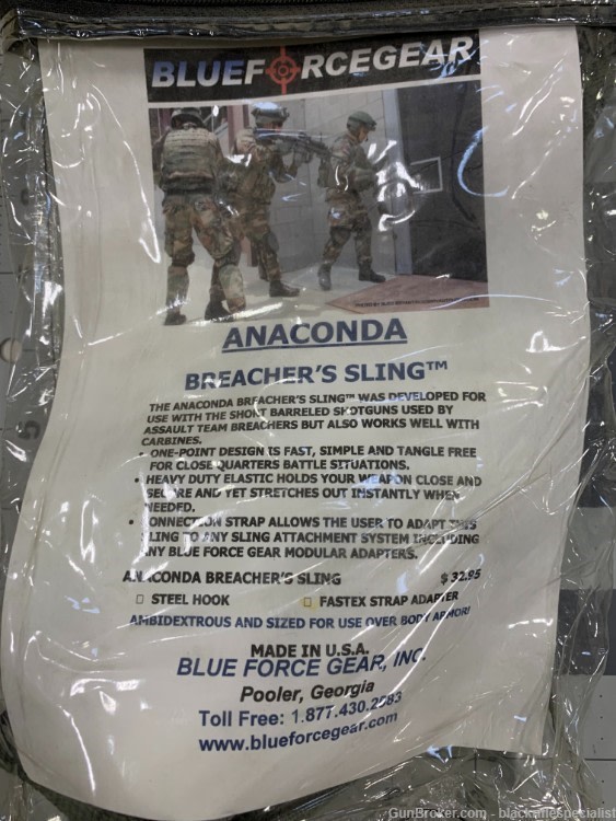 Blue Force Gear Anaconda Breachers Sling Olive with Fastex adapters-img-0