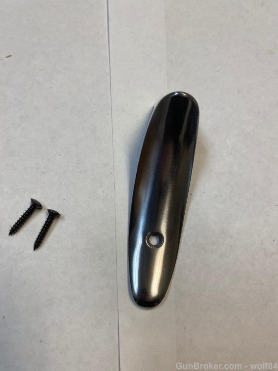 Winchester 1876 and 1886 Early Steel Crescent Buttplate rounded toe+Screws -img-4