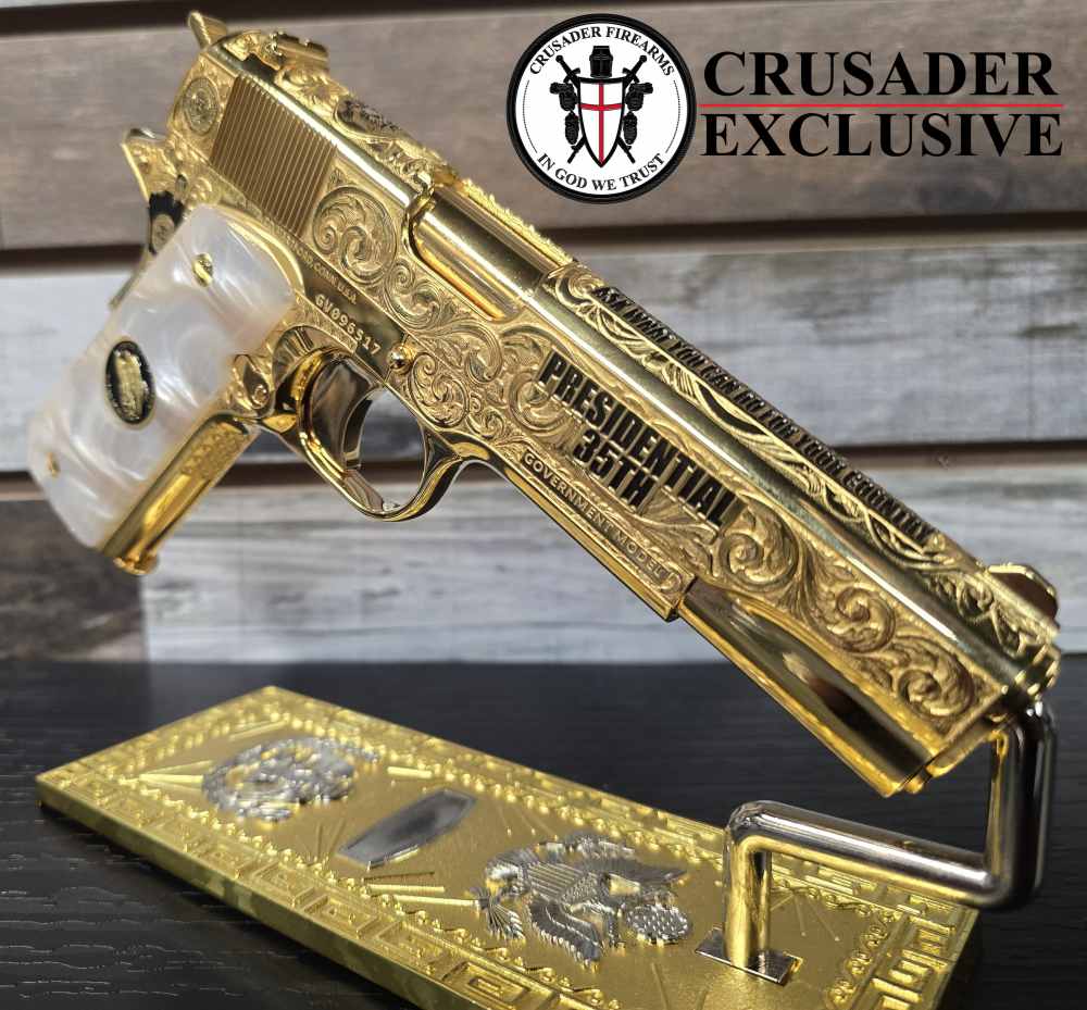 Colt 1911 Gov. .45 ACP “JOHN F. KENNEDY” 24K Presidential Limited Edition-img-3