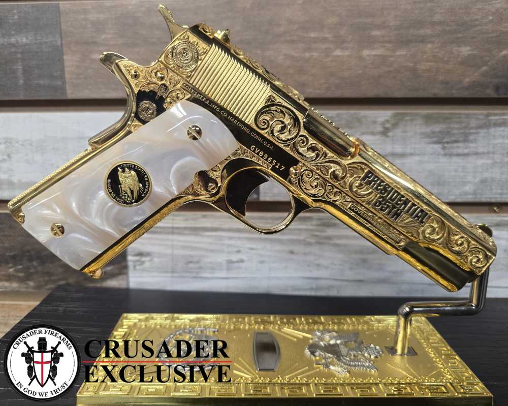 Colt 1911 Gov. .45 ACP “JOHN F. KENNEDY” 24K Presidential Limited Edition-img-4