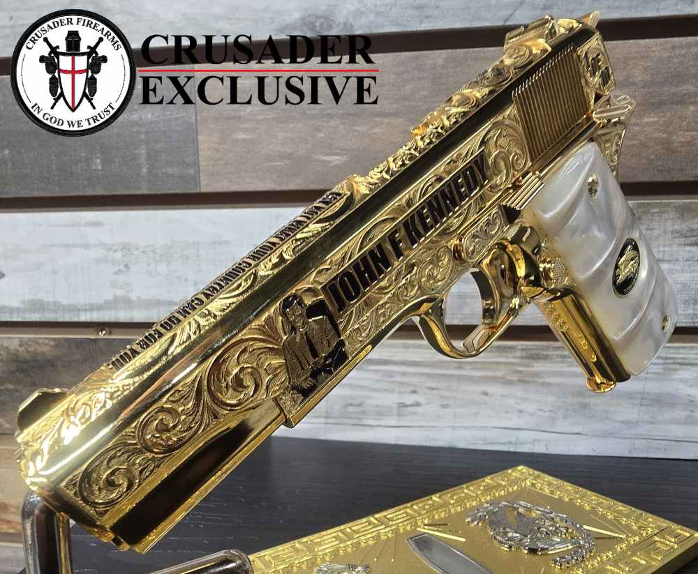 Colt 1911 Gov. .45 ACP “JOHN F. KENNEDY” 24K Presidential Limited Edition-img-1