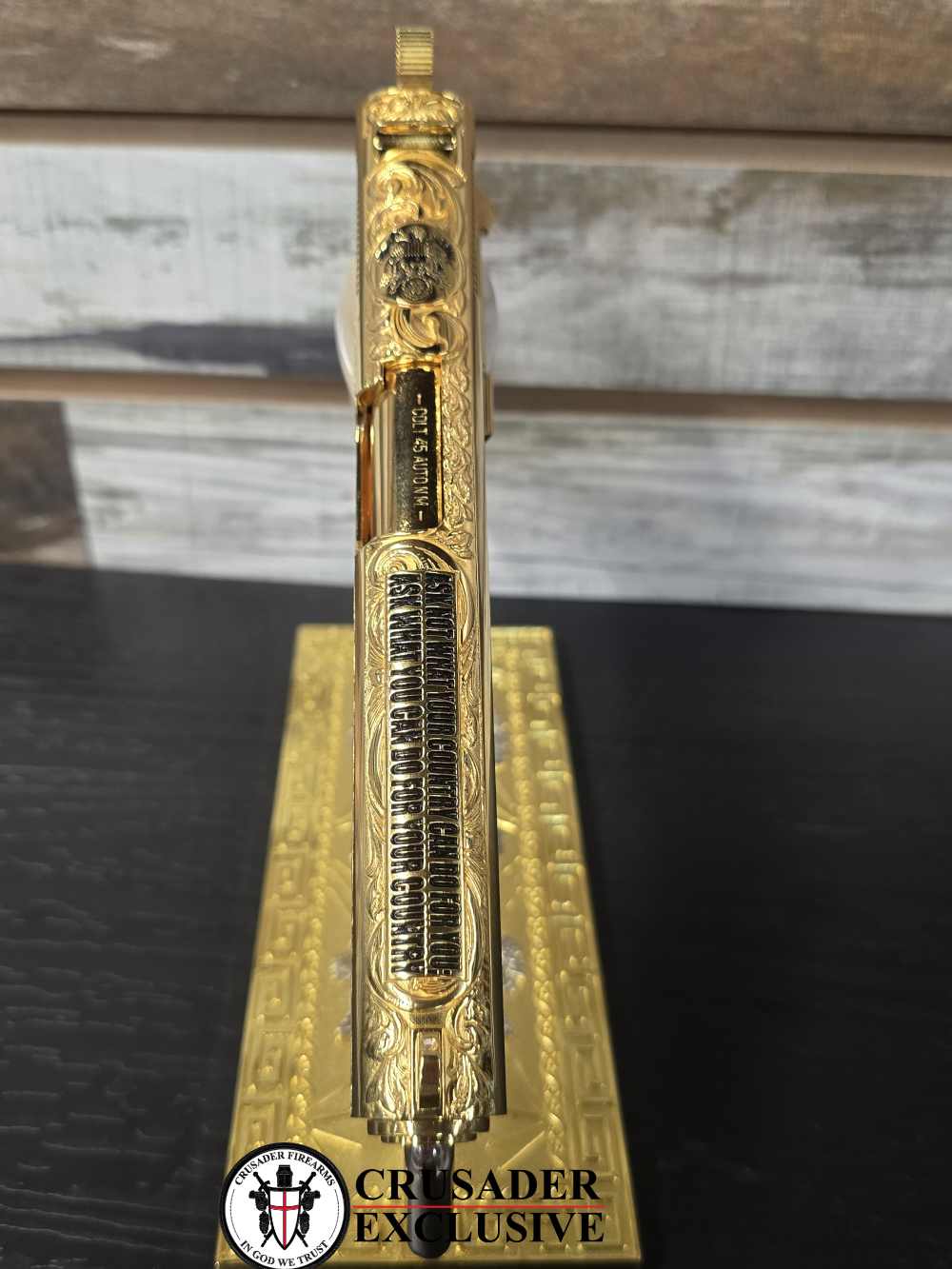 Colt 1911 Gov. .45 ACP “JOHN F. KENNEDY” 24K Presidential Limited Edition-img-2