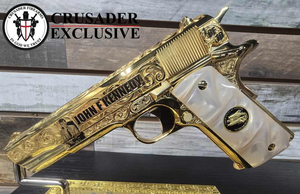 Colt 1911 Gov. .45 ACP “JOHN F. KENNEDY” 24K Presidential Limited Edition-img-0