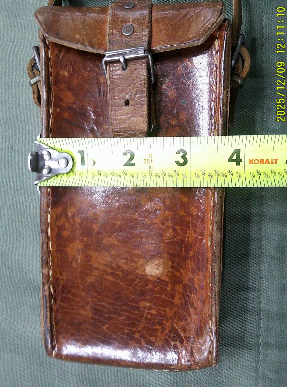 Vintage Leather 8x4x2 Pouch with strap-img-6