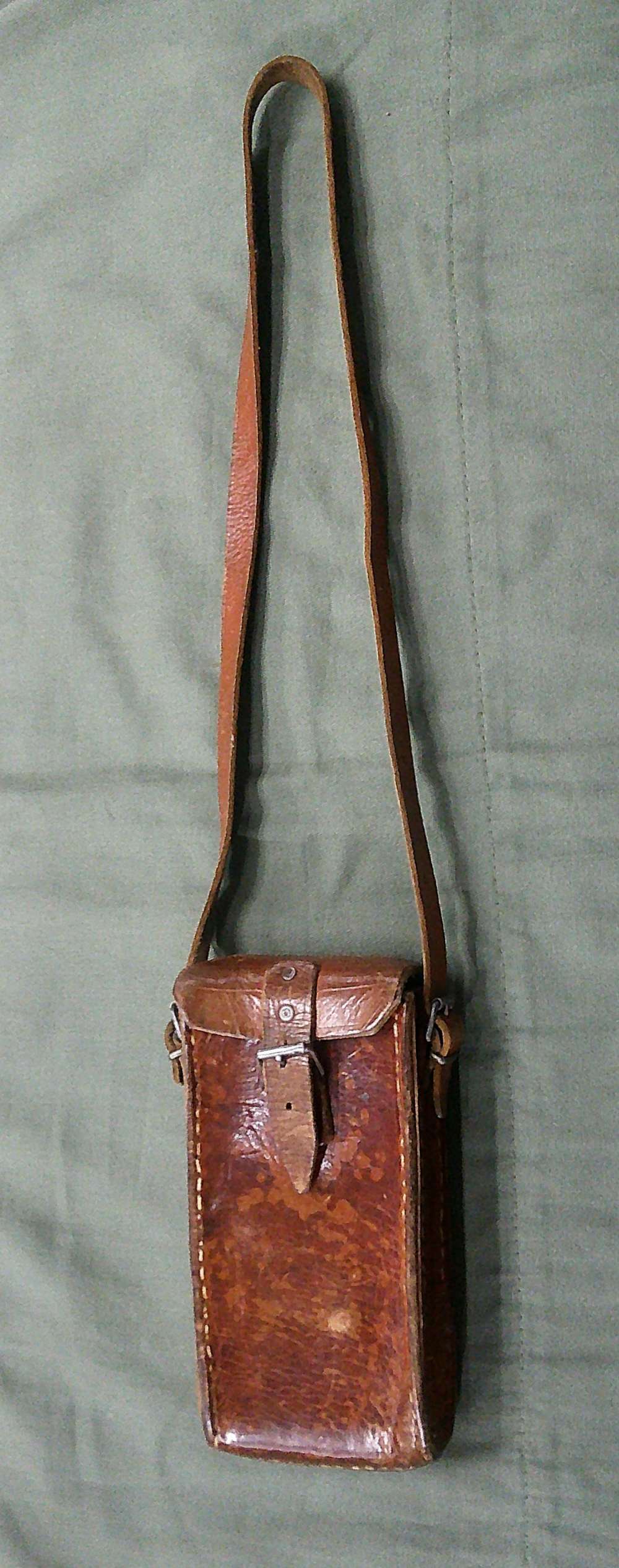 Vintage Leather 8x4x2 Pouch with strap-img-0