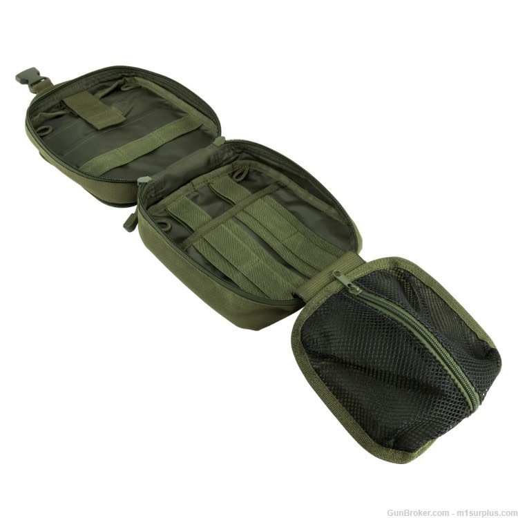VISM Molle Compatible Tactical Green EMT Pouch For Storing Medical Kit-img-3