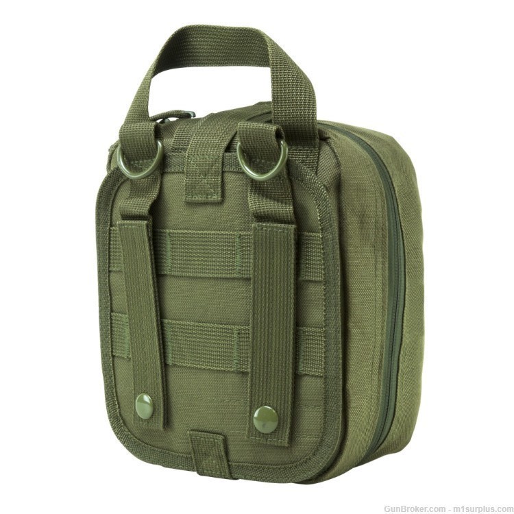VISM Molle Compatible Tactical Green EMT Pouch For Storing Medical Kit-img-1