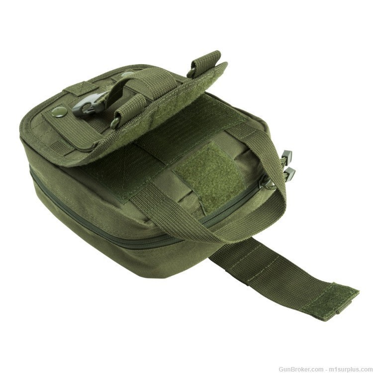 VISM Molle Compatible Tactical Green EMT Pouch For Storing Medical Kit-img-2
