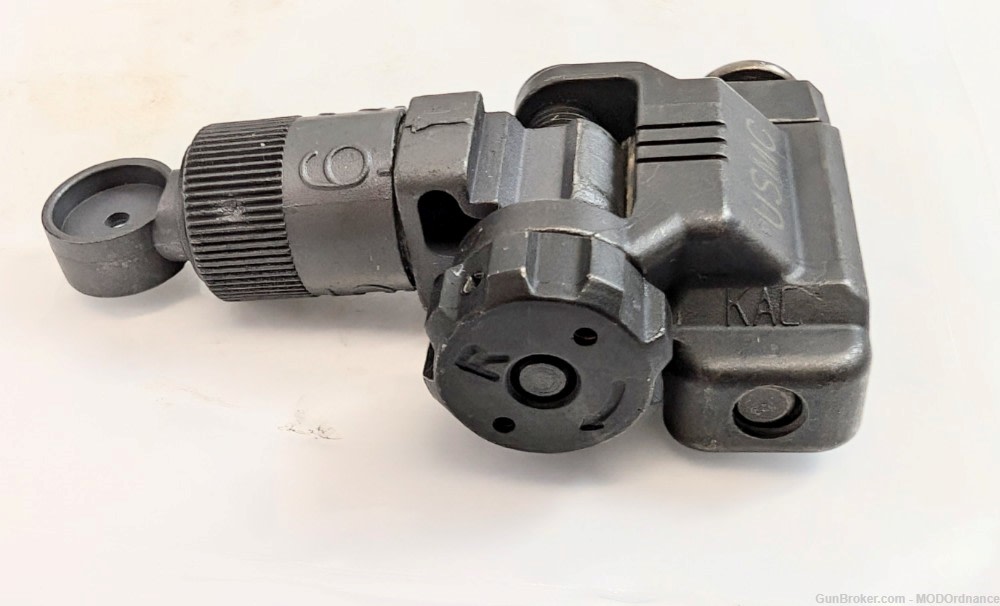 Knights Armament Company Folding Micro Rear Sight, 200-600 Meter Adjustable-img-2
