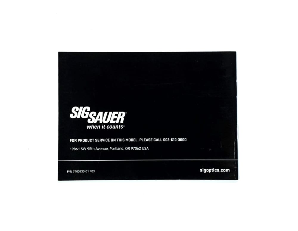 Sig Sauer Romeo 4 Compact Red Dot Sight Manual-img-1