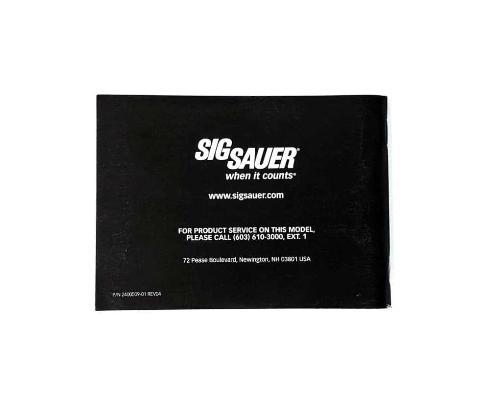Sig Sauer MCX Operators Manual P/N 2400509-01 REV04-img-1