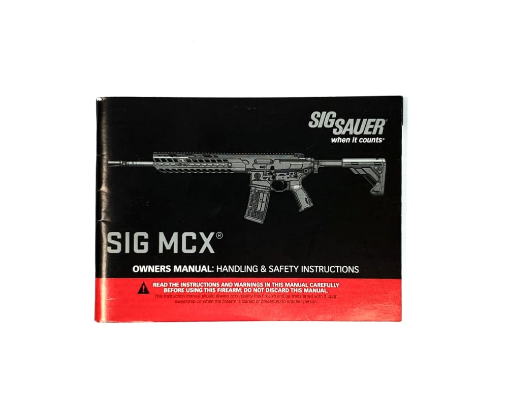 Sig Sauer MCX Operators Manual P/N 2400509-01 REV04-img-0