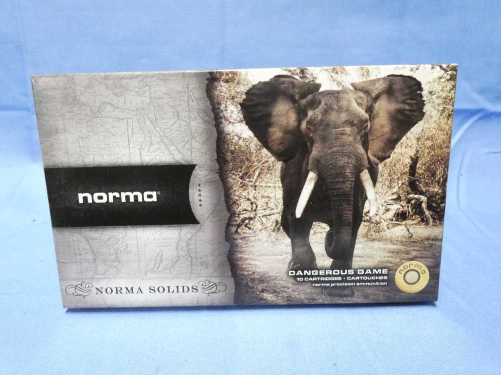 10 ROUNDS NORMA SOLIDS .375 H&H 300 GRAIN DANGEROUS GAME #20195352-img-0