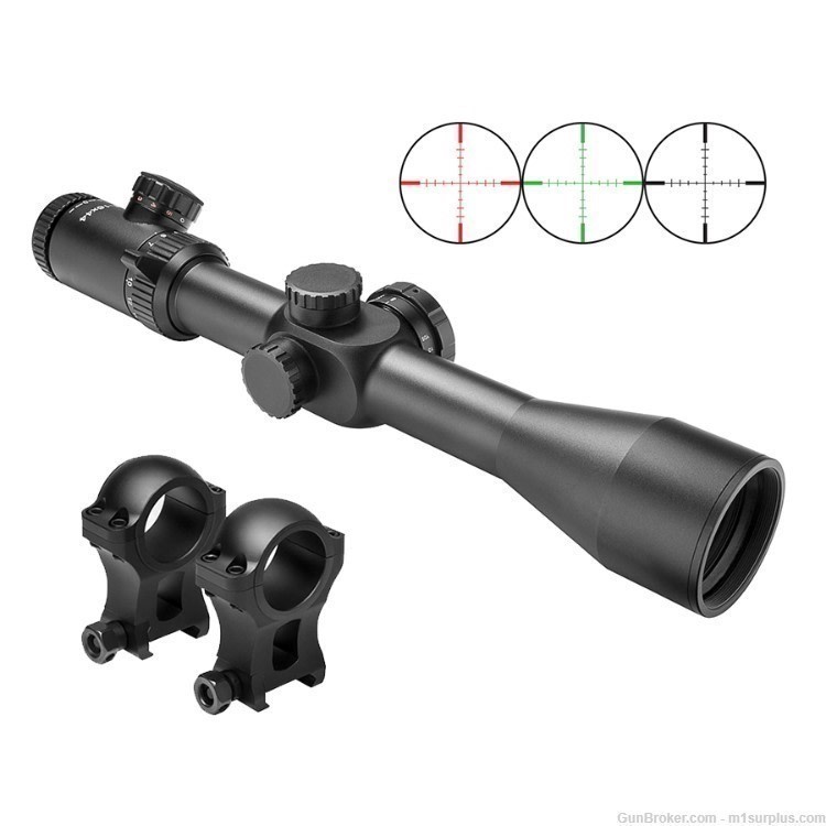 STR 30mm Series 4-16x44 Scope w/ Ring Mounts for Bergara BMR BXR .22 Rifle-img-0